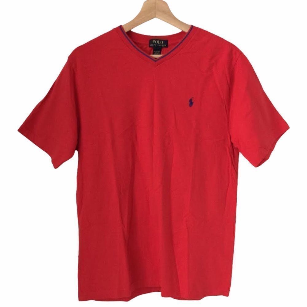 Polo Ralph Lauren Classic Men's V-neck Tee in Red Size Youth XL (18-20)